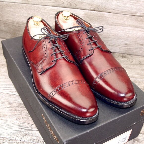 NIB $395 Allen Edmonds CLIFTON D Burgundy add $15 new Trees